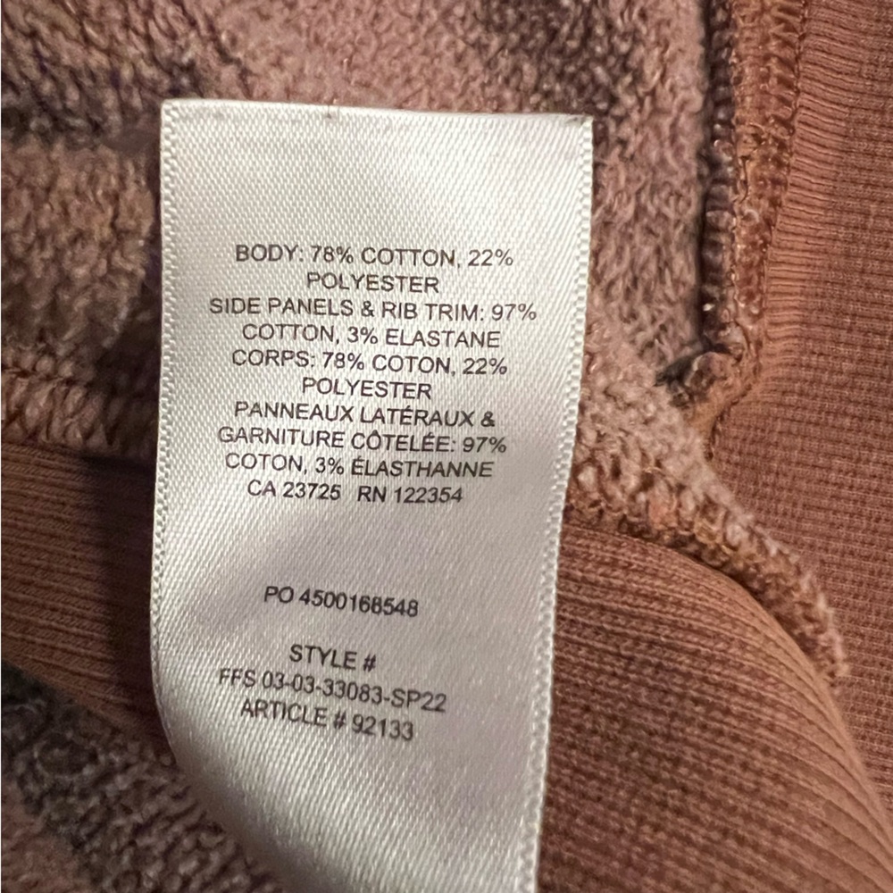 Aritzia TNA Cozy Fleece Boyfriend Hoodie in Brown size XS - Picture 6 of 9